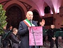 Il sindaco Sergio Moscone durante una manifestazione contro la guerra