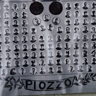 La targa con i volti oscurati