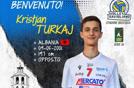 Volley maschile A3. Savigliano, ecco Kristjan Turkaj: &quot;Spero di contribuire alla crescita di questa realtà&quot;