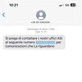 "Si prega di contattare i nostri uffici ASI": allarme per la nuova truffa via SMS