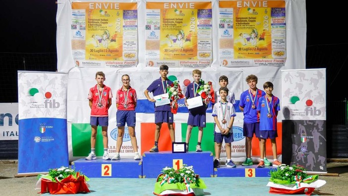 Dante Bonino il podio under 15 a coppie con argento di Bryan Collet e Greta Buniva     