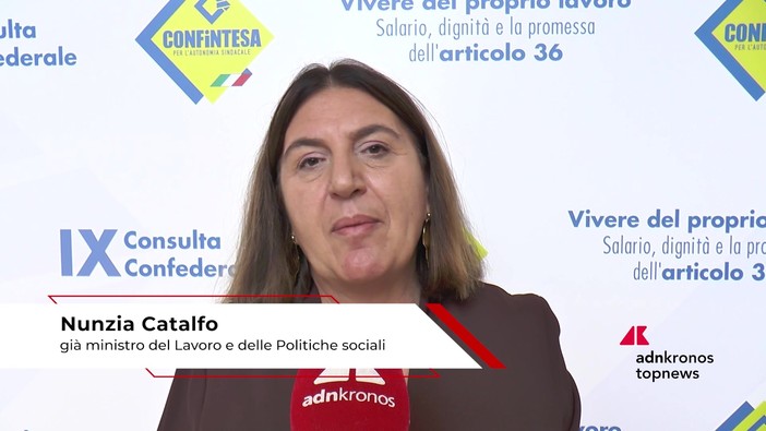 Lavoro, ex ministro Catalfo: "Garantire quanto previsto dall'articolo 36"