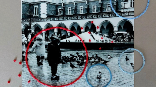 Uno scatto di Chiara Tarditi, rielaborato con la tecnica del ricamo su fotografia