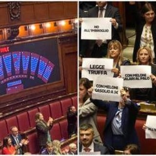 Nuova legge elettorale, via libera definitivo della Camera. Meloni: "Ora italiani potranno scegliere". Le opposizioni: "Una truffa" Nuova legge elettorale, via libera definitivo della Camera. Meloni: "Ora italiani potranno scegliere". Le opposizioni: "Una truffa"