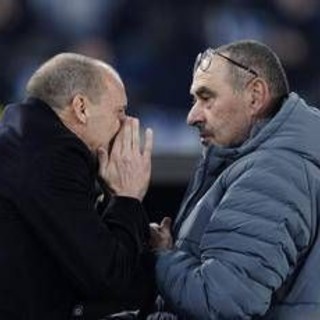 Lazio-Milan, pace fatta (e saluto) tra Allegri e il vice di Sarri in Coppa Italia Lazio-Milan, pace fatta (e saluto) tra Allegri e il vice di Sarri in Coppa Italia