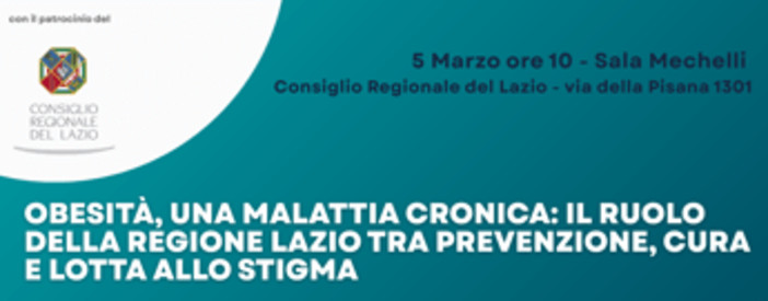 Sanità Lazio, progetto Consiglio regionale e Asl Roma 1 per obesità severa e fragilità
