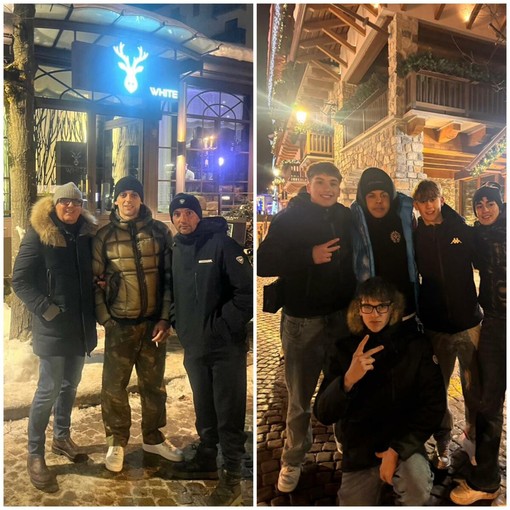 Il calciatore McKennie e il rapper Bresh a cena al White di Limone Piemonte Il calciatore McKennie e il rapper Bresh a cena al White di Limone Piemonte