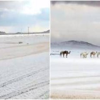 L'Arabia Saudita 'riscopre' la neve, primi fiocchi dopo 30 anni