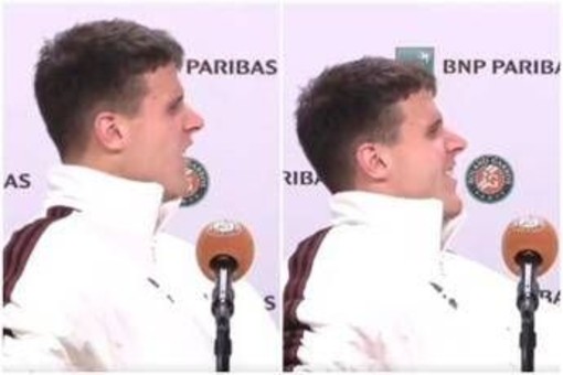 Roland Garros, crampi per Mensik... in conferenza stampa Roland Garros, crampi per Mensik... in conferenza stampa