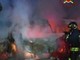 Sette furgoni di una ditta di consegne in fiamme a Fiumicino, indagini polizia