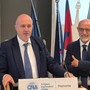Giovanni Genovesio, presidente di CNA Piemonte e Delio Zanzottera, segretario regionale di CNA Piemonte